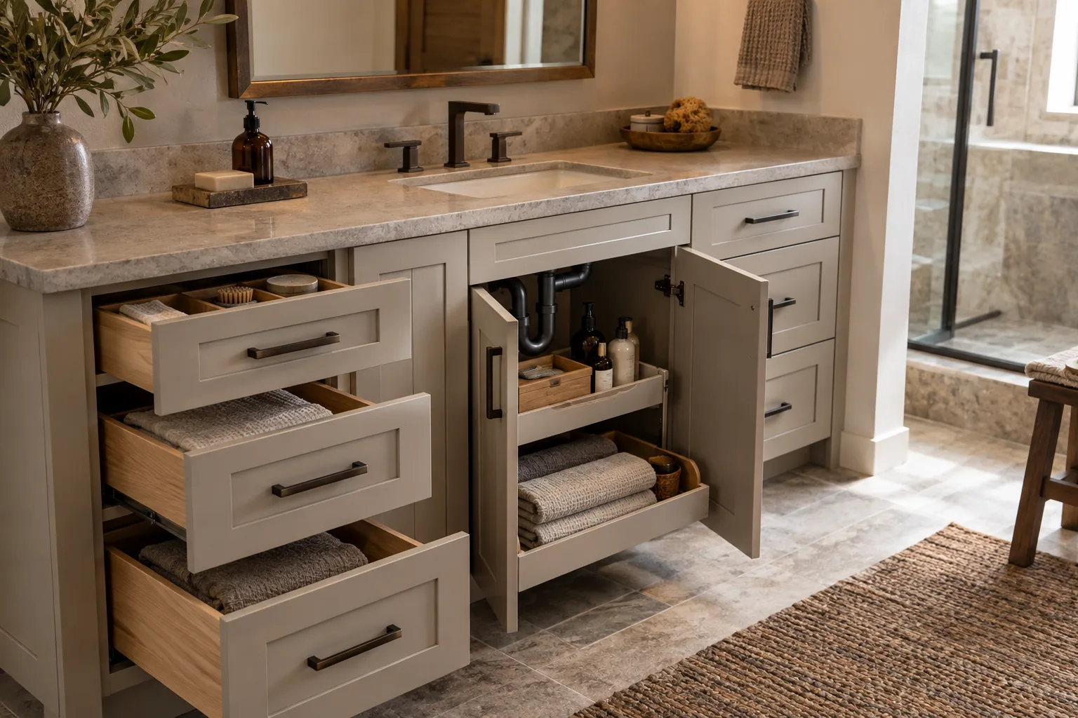 Illustrative cabinetry design concept